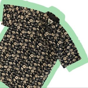 Vissla- Men button front shirt with poppy flower